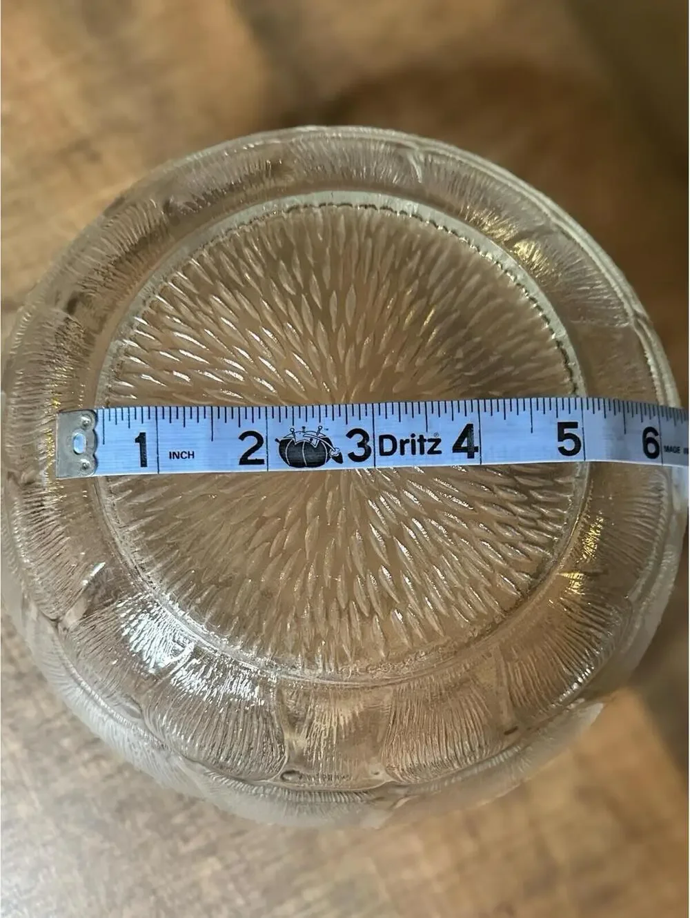 Vintage Clear Glass Floral Shaped Decorative Bowl - 8 Inch Diameter